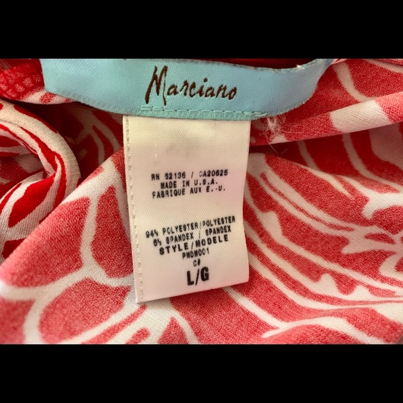 Vintage 80’s Marciano Red & White Wrap Dress - Picture 12 of 12